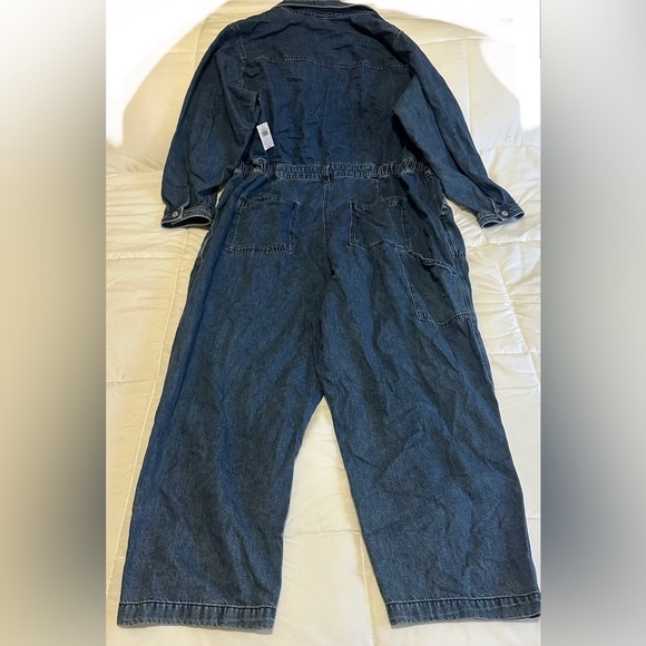 New Old Navy Denim Long sleeve Jumpsuit Sz 3X - Picture 6 of 6